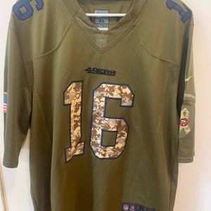 San Francisco 40 Niners jersey,size: l/xl (48), salute to service Joe Montana